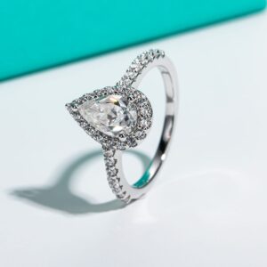 Anel Pear Moissanite