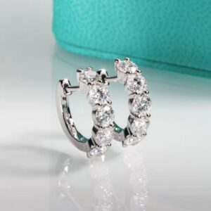 Brinco de Argola Moissanite