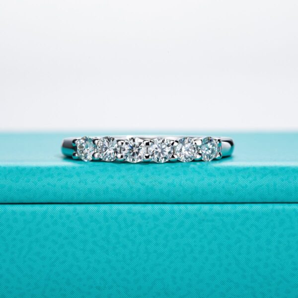 Meia aliança 3mm moissanite - Imagem 3