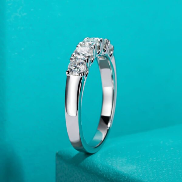 Meia aliança 3mm moissanite - Imagem 4
