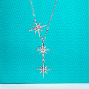 Colar estrela 8 pontas moissanite