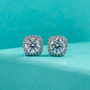 Brinco moissanite 1-2 CT prata 925