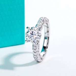 Anel solitário 2 CT moissanite