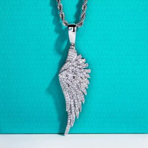 Colar anjo moissanite