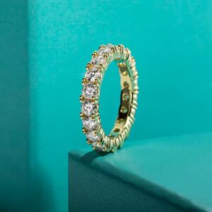 Aliança inteira moissanite 3.5 mm